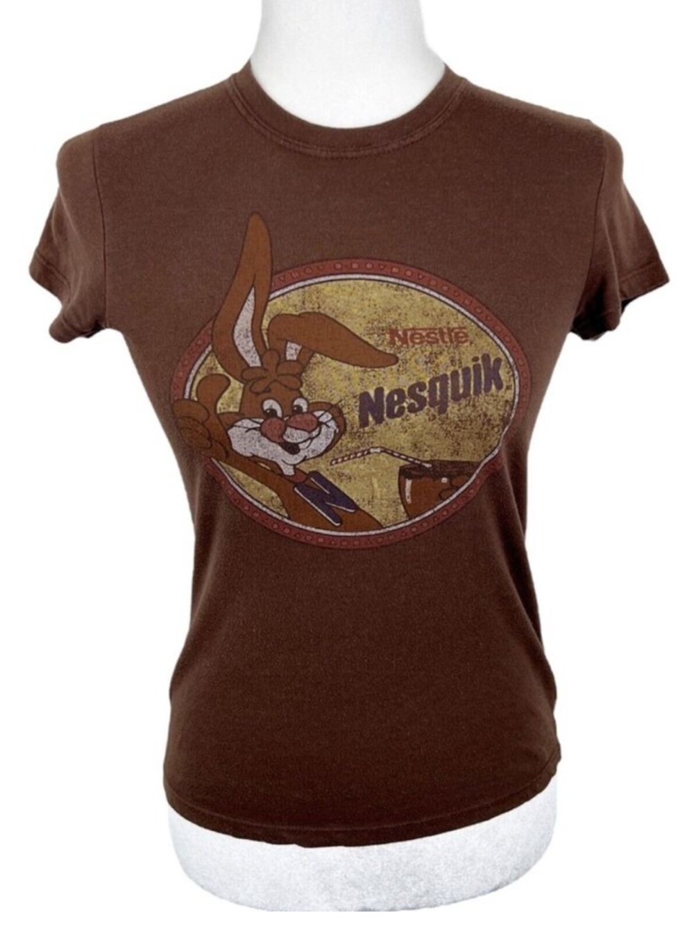 Vintage Brown Nesquik Bunny Graphic Tee sz S